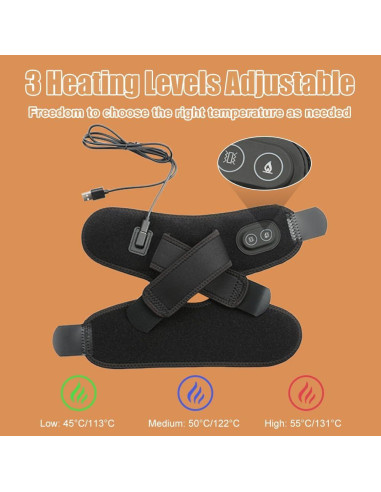 Faja Térmica para Tobillo WOOLALA con Vibración y Calor USB