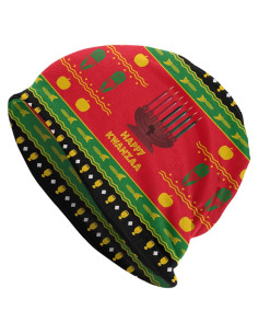 Gorro de Navidad Cristiana XINNGIN Talla Única Feliz Kwanzaa
