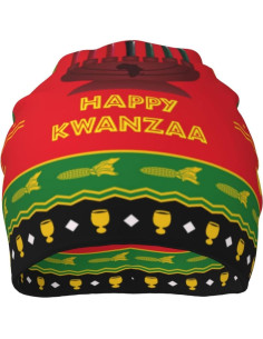Gorro de Navidad Cristiana XINNGIN Talla Única Feliz Kwanzaa 2