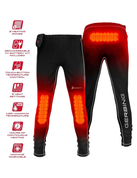 Pantalones Calentados para Mujeres Gerbing 7V - Negro S