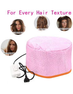 Gorro Térmico Eléctrico para Cuidado del Cabello Rojo 110V 2
