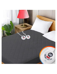 Almohadilla Térmica Individual VALUXE Gris Acolchada 10 Niveles Calor