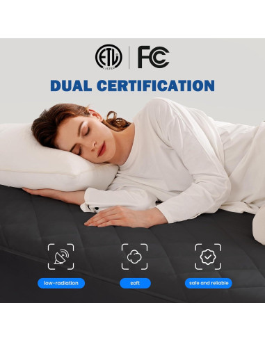 Almohadilla Térmica Individual VALUXE Gris Acolchada 10 Niveles Calor