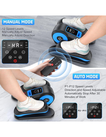 Elíptica Bajo Escritorio ANCHEER AMA006015, Ejercitador de Piernas Eléctrico 12 Velocidades