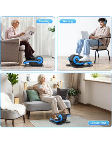 Elíptica Bajo Escritorio ANCHEER AMA006015, Ejercitador de Piernas Eléctrico 12 Velocidades