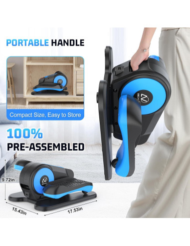 Elíptica Bajo Escritorio ANCHEER AMA006015, Ejercitador de Piernas Eléctrico 12 Velocidades