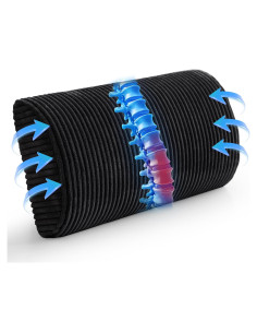 Almohada Lumbar HIGOGOGO Espuma Viscoelástica Negra 50x25cm