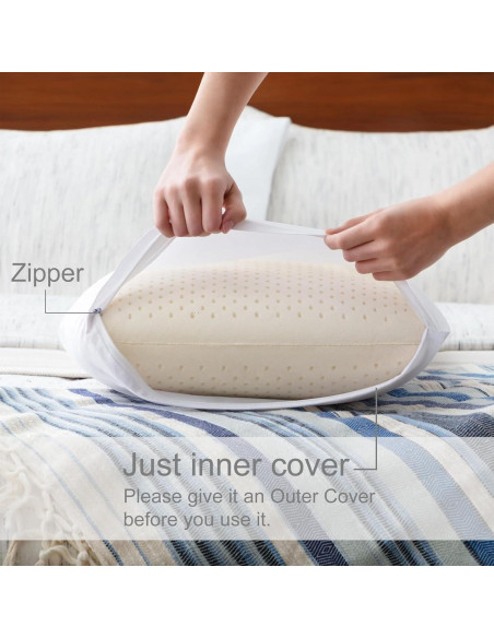 Almohada de Láttex Talalay ECQOLRA Estándar Firme 60x40 cm