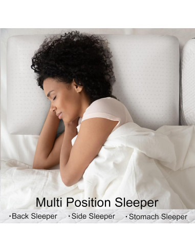 Almohada de Láttex Talalay ECQOLRA Estándar Firme 60x40 cm