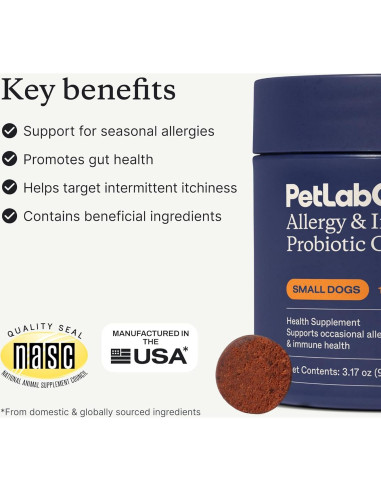 Masticables Probioticos PetLab Co. para Alergias Perros 30 Unidades