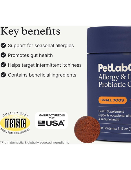 Masticables Probioticos PetLab Co. para Alergias Perros 30 Unidades