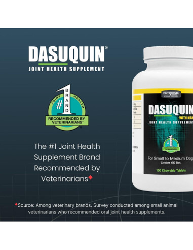 Dasuquin con MSM Masticables Nutramax 150 Tabletas Perro Pequeño/Mediano