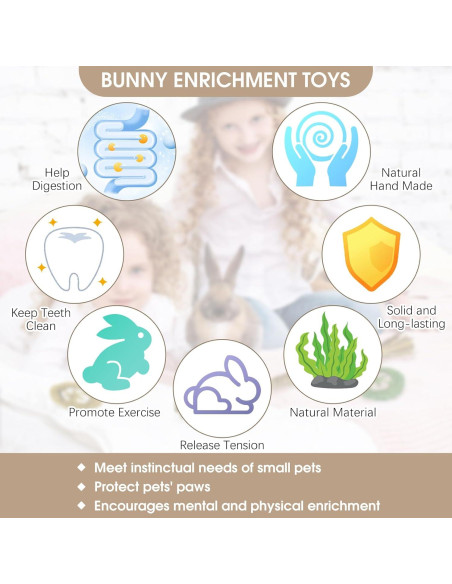 Alfombra de Actividad Hamiledyi para Conejos con Juguetes