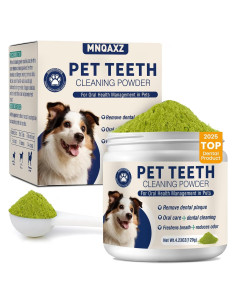Polvo Dental para Perros MNQAXZ 120g - Probioticos y Té Verde