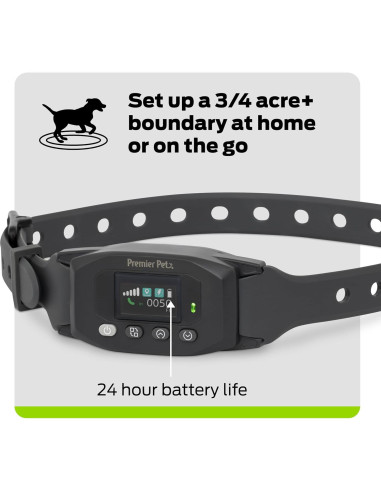 Collar GPS Inalámbrico para Perros Premier Pet - Sumergible, Recargable, 0.30 Hectáreas