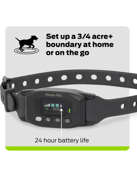 Collar GPS Inalámbrico para Perros Premier Pet - Sumergible, Recargable, 0.30 Hectáreas