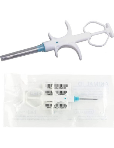 5 Microchips ISENVO 1.4x8mm 134.2kHz para Identificación de Mascotas