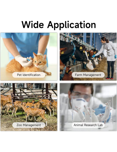 5 Microchips ISENVO 1.4x8mm 134.2kHz para Identificación de Mascotas