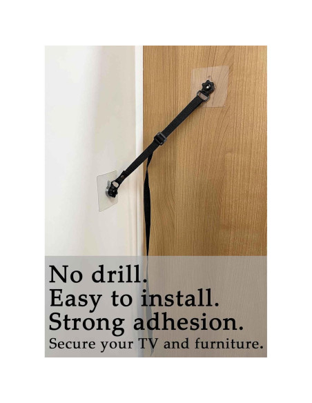 Correas de Seguridad Ajustables para TV - 2 Paquete Antivuelco