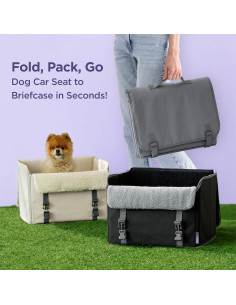Asiento de Coche Plegable para Perros Lesure Gris 11.34kg 2
