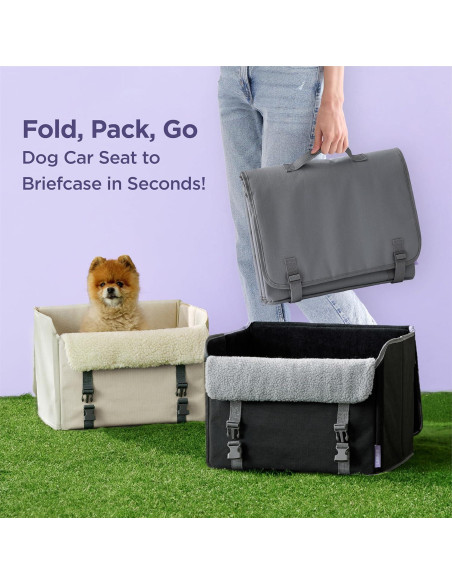 Asiento de Coche Plegable para Perros Lesure Gris 11.34kg