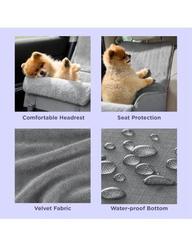 Asiento de Coche Plegable para Perros Lesure Gris 11.34kg