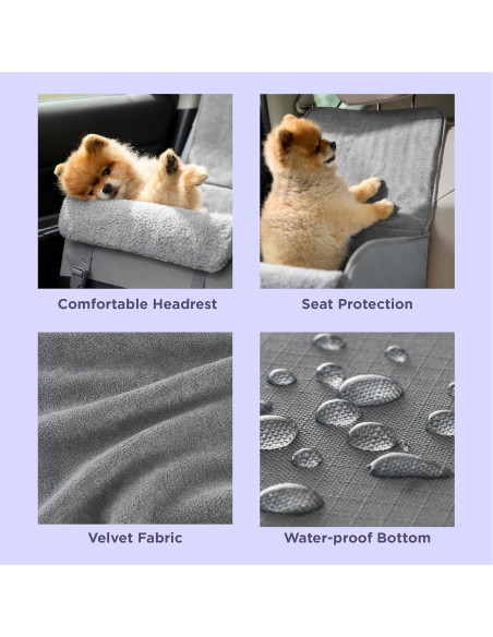 Asiento de Coche Plegable para Perros Lesure Gris 11.34kg