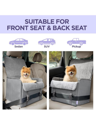 Asiento de Coche Plegable para Perros Lesure Gris 11.34kg