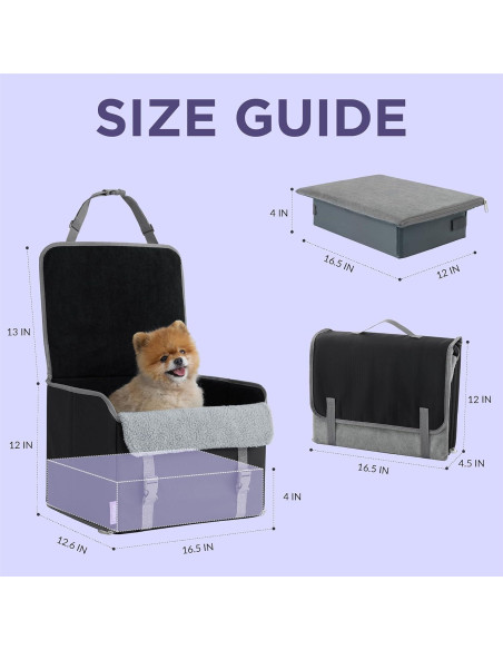 Asiento de Coche Plegable para Perros Lesure Gris 11.34kg