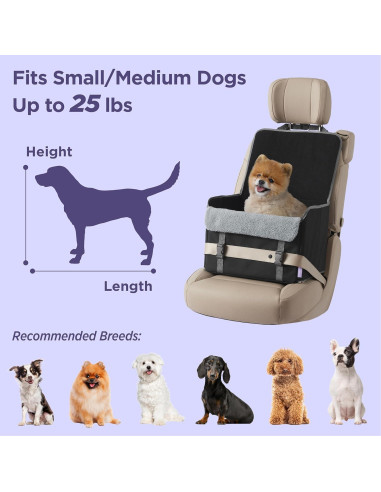 Asiento de Coche Plegable para Perros Lesure Gris 11.34kg