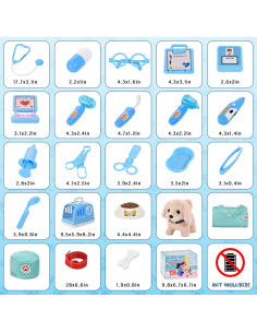 Kit de Cuidado de Mascotas Volmop para Niños 24 Piezas 2