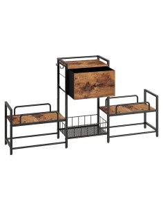 Soporte Elevado para Cuencos de Perro HOOBRO con Almacenamiento