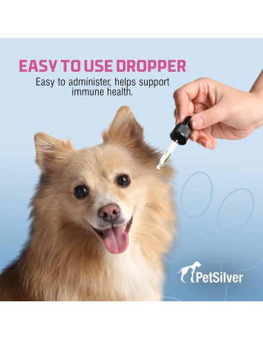 PetSilver Soporte Inmunológico 59 ml - Alivio Respiratorio para Gatos y Perros