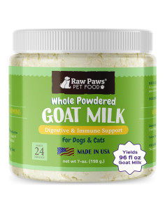 Polvo de Leche de Cabra Cruda Raw Paws 198 g - Suplemento Digestivo