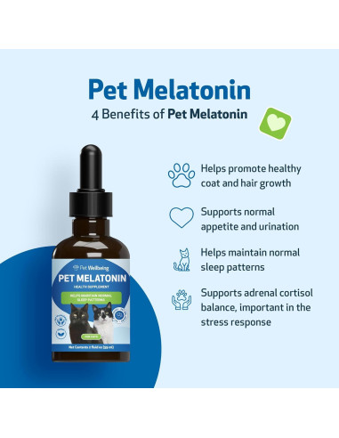 Suplemento de Melatonina para Gatos Pet Wellbeing 59 ml