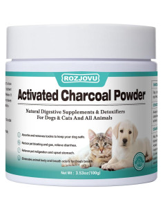 Carbón Activado para Mascotas ROZJOVU 100g - Salud Digestiva 2