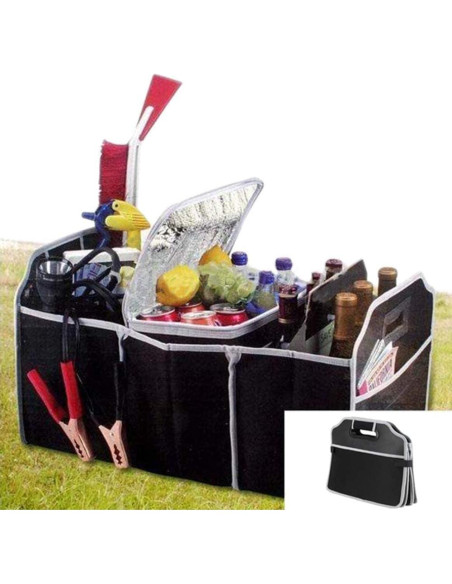 Organizador de Maletero ZYHW Plegable 3 Secciones Negro Organizador de Maletero ZYHW Plegable 3 Secciones Negro