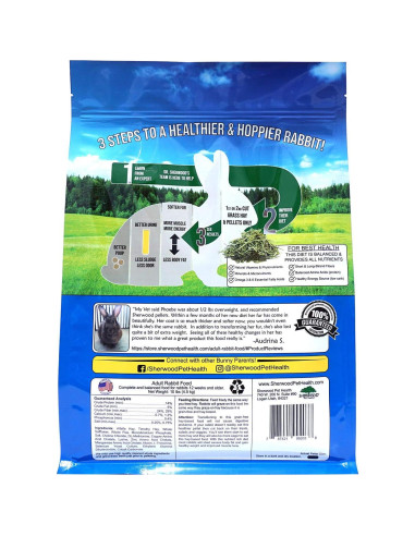 Alimento para Conejos Adultos Sherwood 4.54 kg - Sin Granos y Soja