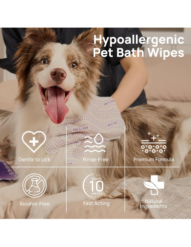 HICC PET Toallitas Hipoalergénicas para Mascotas 20 Pcs