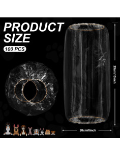 Geyoga 100 Gorros de Ducha Desechables para Mascotas 25x20 cm 2