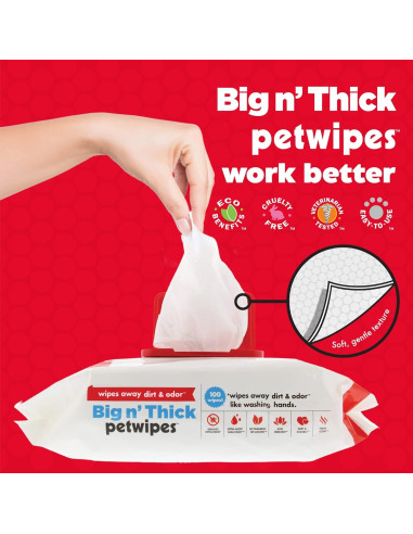 Toallitas para Mascotas Petkin 100 Unidades - Limpieza Suave y Efectiva