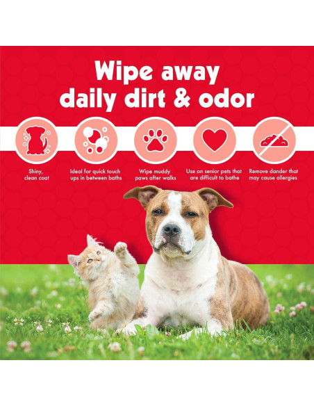 Toallitas para Mascotas Petkin 100 Unidades - Limpieza Suave y Efectiva