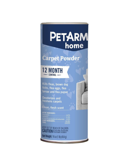 Polvo para Alfombras PetArmor 454g - Control de Pulgas y Garrapatas