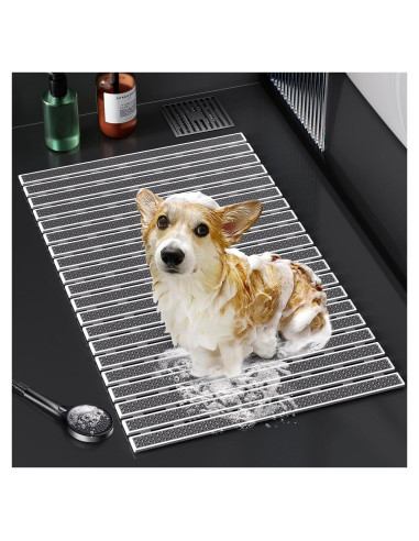 Alfombra Antideslizante para Ducha Volkee 68.8x39.9 cm Gris