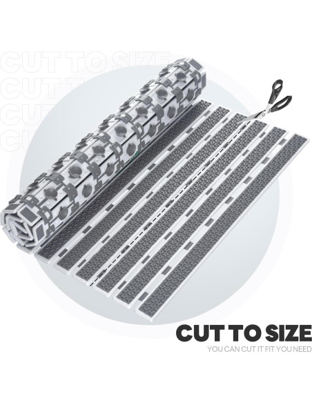 Alfombra Antideslizante para Ducha Volkee 68.8x39.9 cm Gris