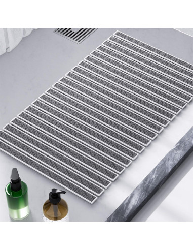 Alfombra Antideslizante para Ducha Volkee 68.8x39.9 cm Gris
