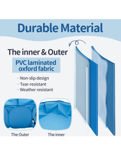 Piscina para Perros Alvantor 106.68 cm x 30.48 cm Plegable 2