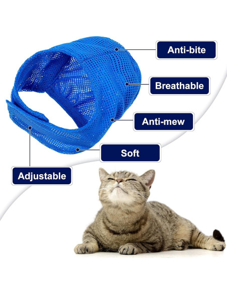 Conjunto de Aseo para Gatos Patelai 5 Piezas - Bolsa, Bozal, Cortauñas