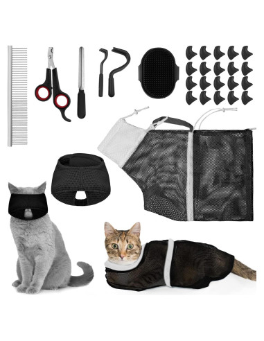 Kit de Aseo para Mascotas 9 en 1 Kritkin - Bolsa de Baño y Herramientas