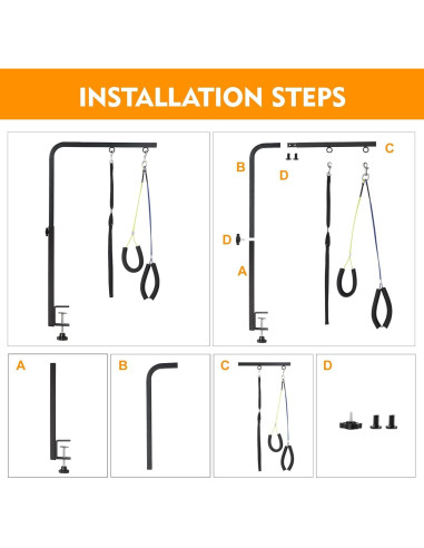 Brazo de Acicalamiento Ajustable WeGXY 73.66 cm para Perros